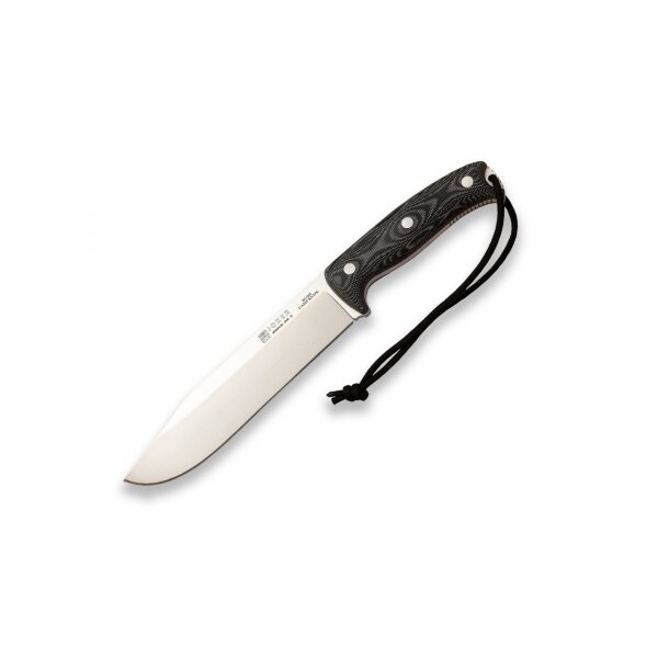 Joker Bush Camp Knife Bushcraftmesser N695 Stahl 6mm stark Lederscheide Dangler