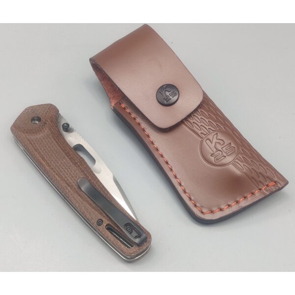 K25 Caramel Micarta Folder Taschenmesser 7Cr17MoV Stahl