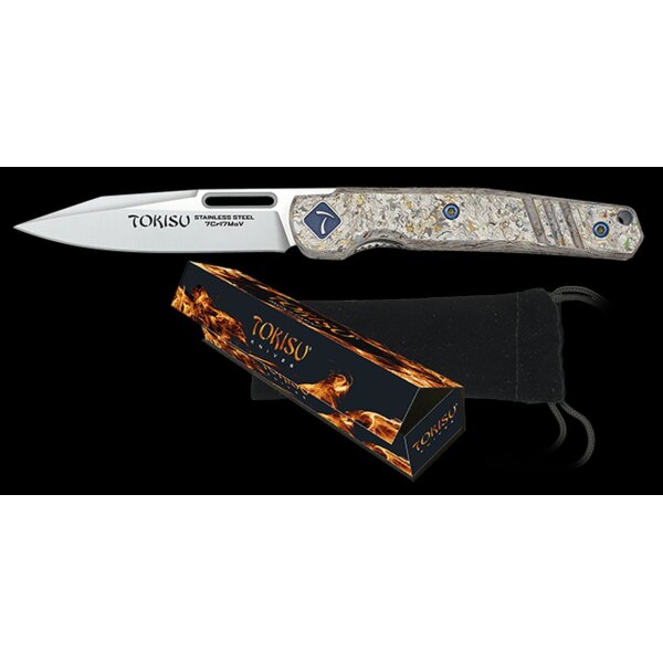 Tokisu Glacial Mikarta Taschenmesser 7Cr17MoV Stahl