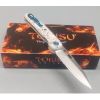 Tokisu Glacial Mikarta Taschenmesser 7Cr17MoV Stahl