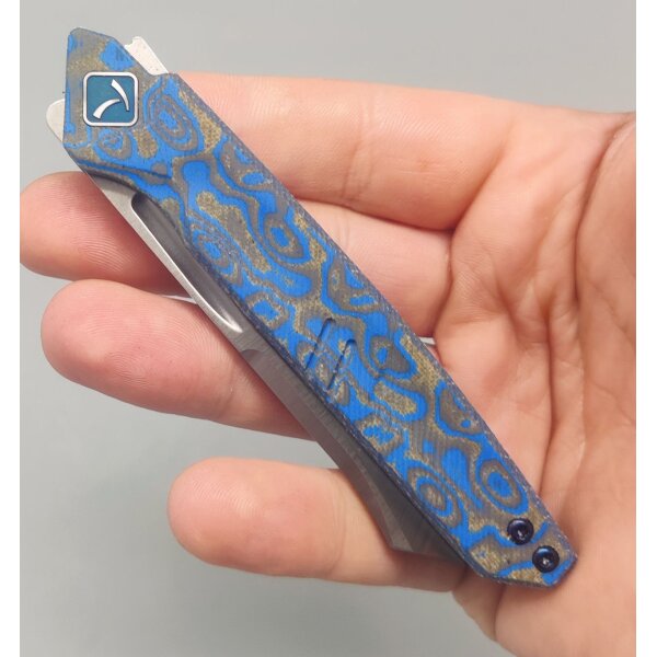 Tokisu Blue Mix Micarta Taschenmesser 7Cr17MoV Stahl