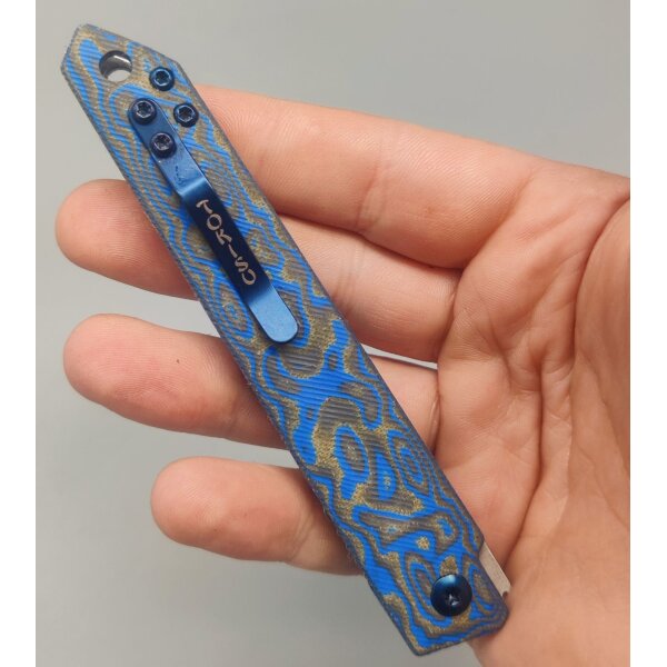 Tokisu Blue Mix Micarta II Taschenmesser 7Cr17MoV Stahl