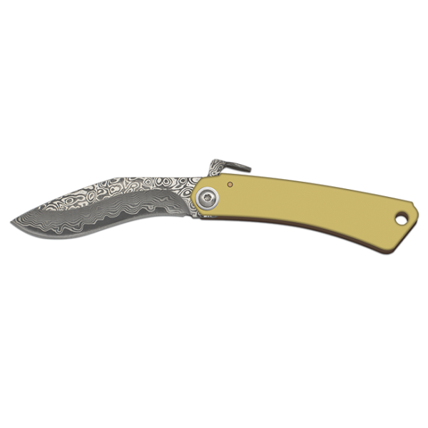 Albainox Messer Damast 67 Lagen Kukri Friction Folder Messing