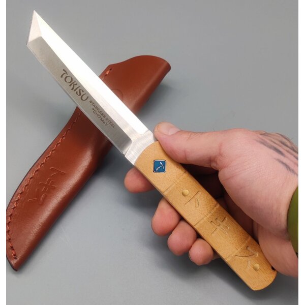 Tokisu Bamboo Tanto Messer 7Cr17MoV Stahl Bambusholz