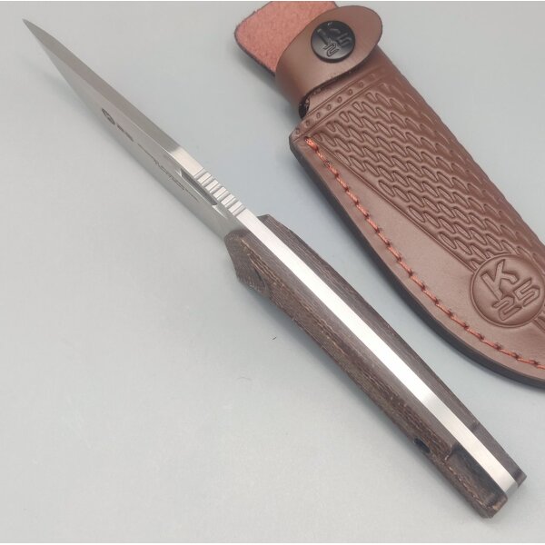 K25 Caramel Micarta Fixed Blade Fahrtenmesser 7Cr17MoV Stahl