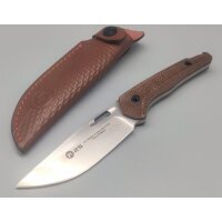 K25 Caramel Micarta Fixed Blade Fahrtenmesser 7Cr17MoV Stahl