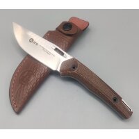 K25 Caramel Micarta Fixed Blade Fahrtenmesser 7Cr17MoV Stahl