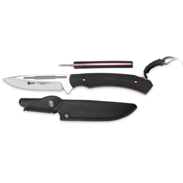 K25 Onyx Fixed Blade Fahrtenmesser 7Cr17MoV Stahl Micarta