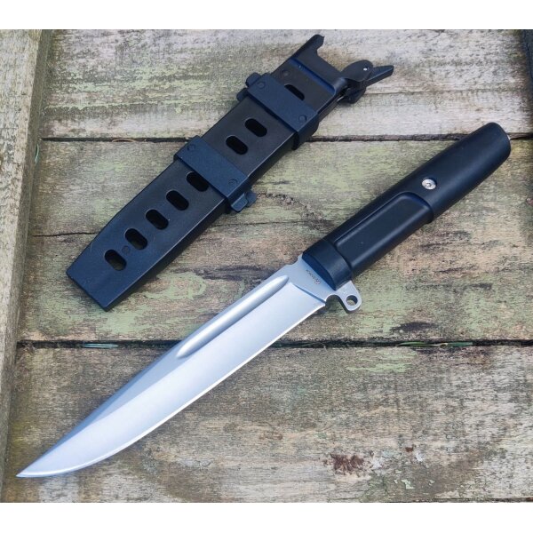 Albainox Rockstopper Satin Fixed Blade Fahrtenmesser 3Cr13MoV Stahl