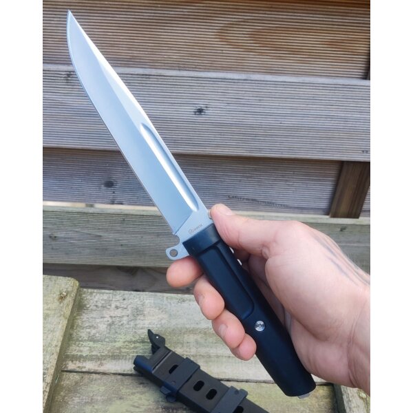 Albainox Rockstopper Satin Fixed Blade Fahrtenmesser 3Cr13MoV Stahl