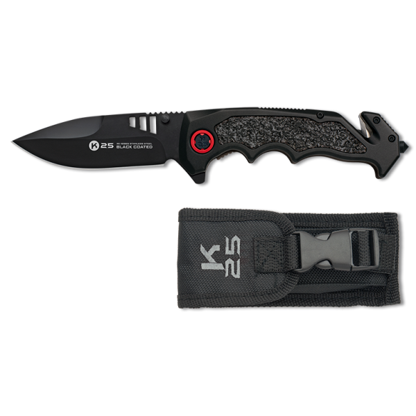 K25 Tactical Rescue Knife Rettungsmesser 7Cr13MoV Stahl Etui