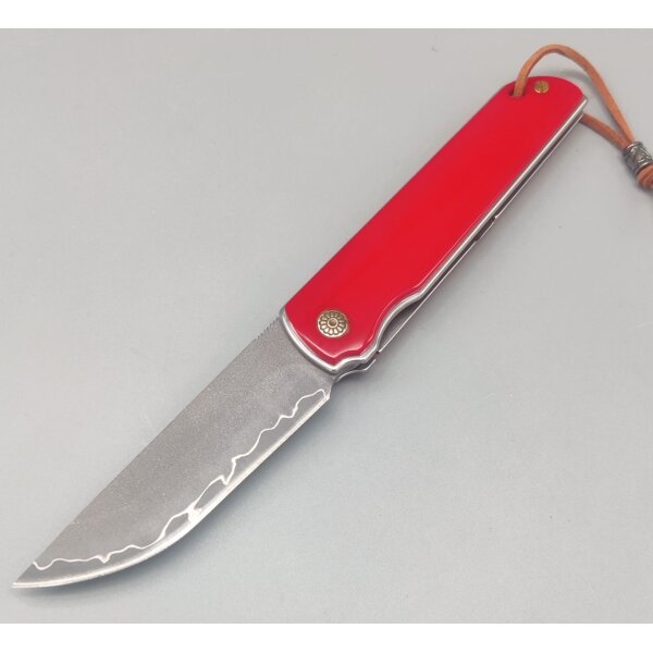 Albainox Red Acryl Taschenmesser Edelstahl Messer