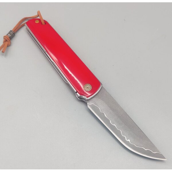 Albainox Red Acryl Taschenmesser Edelstahl Messer
