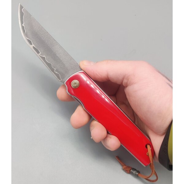 Albainox Red Acryl Taschenmesser Edelstahl Messer