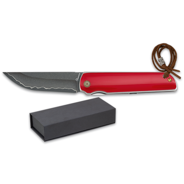 Albainox Red Acryl Taschenmesser Edelstahl Messer