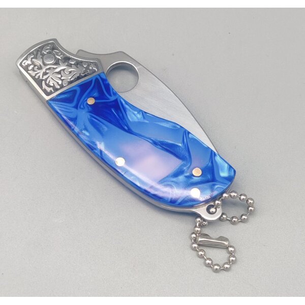 Albainox Blue Acrylic Taschenmesser Slipjoint