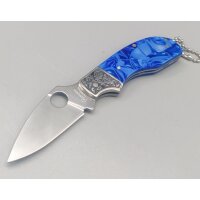 Albainox Blue Acrylic Taschenmesser Slipjoint