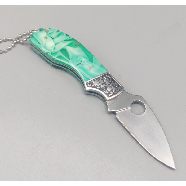 Albainox Green Acrylic Taschenmesser Slipjoint