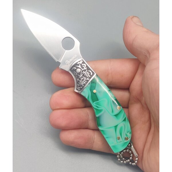 Albainox Green Acrylic Taschenmesser Slipjoint