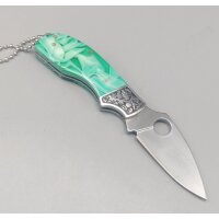 Albainox Green Acrylic Taschenmesser Slipjoint