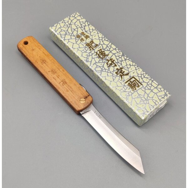 Higonokami Persimmon VG10 Japanisches Taschenmesser mit Tropenholz Hell