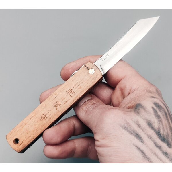 Higonokami Persimmon VG10 Japanisches Taschenmesser mit Tropenholz Hell
