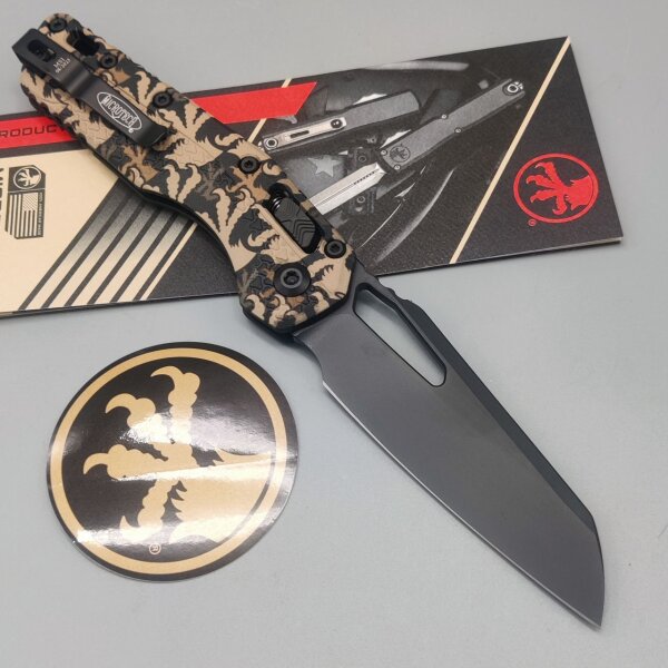 Microtech MSI Ram-Lok M390MK Stahl und schwarzer Klingenbeschichtung Claw Camo