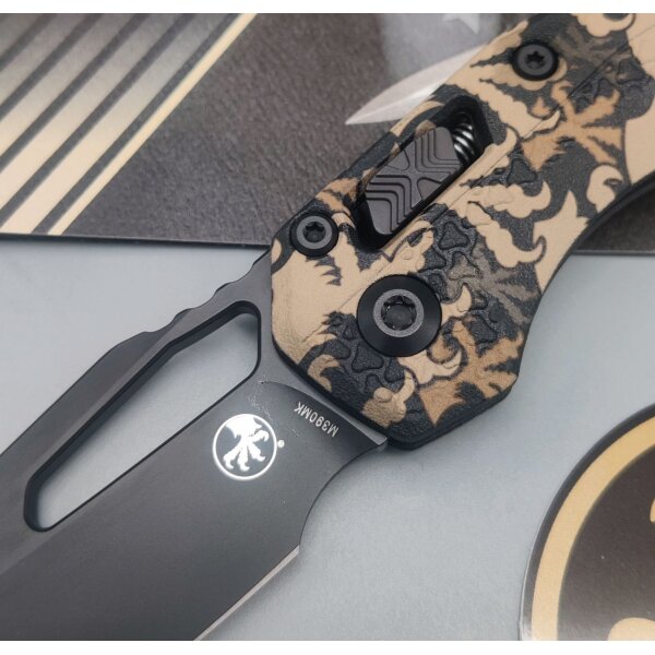 Microtech MSI Ram-Lok M390MK Stahl und schwarzer Klingenbeschichtung Claw Camo