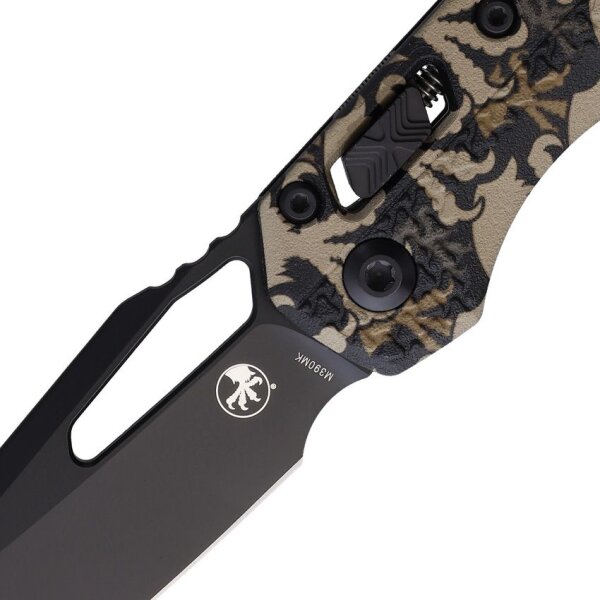 Microtech MSI Ram-Lok M390MK Stahl und schwarzer Klingenbeschichtung Claw Camo