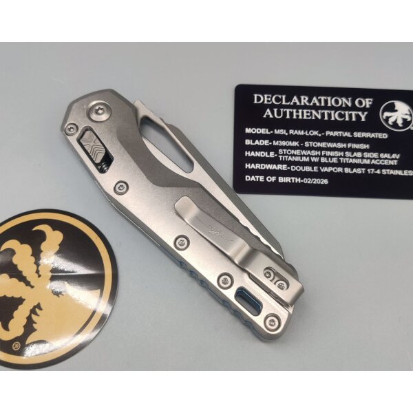 Microtech MSI Ram-Lok Marfione Select Stonewash Titangriff