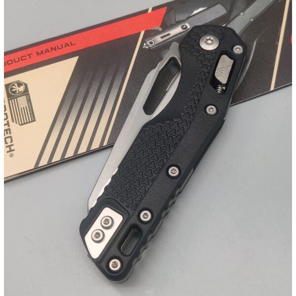 Microtech MSI Ram-Lok M390MK Stahl und Stonewash Finish Serrated