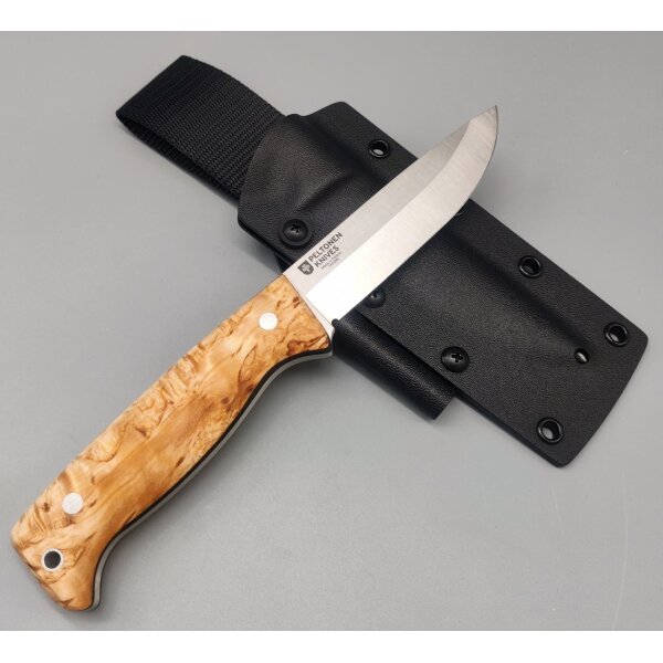 Peltonen Knives Puukko M07 Ranger Bushcraft Curly Birch 14C28N Kydexscheide