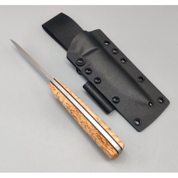 Peltonen Knives Puukko M07 Ranger Bushcraft Curly Birch 14C28N Kydexscheide