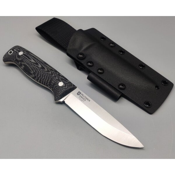 Peltonen Knives Puukko M07 Ranger Bushcraft Micarta Black 14C28N Kydexscheide
