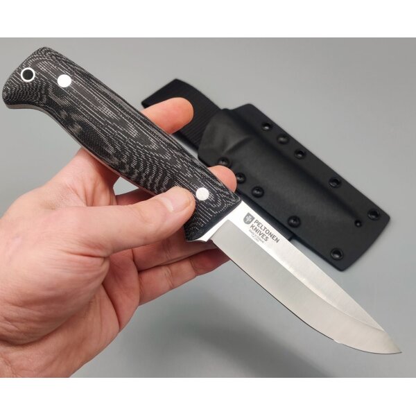 Peltonen Knives Puukko M07 Ranger Bushcraft Micarta Black 14C28N Kydexscheide