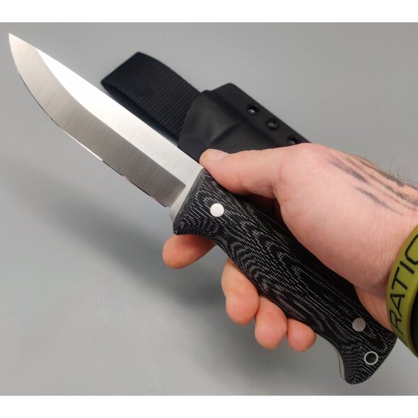 Peltonen Knives Puukko M07 Ranger Bushcraft Micarta Black 14C28N Kydexscheide