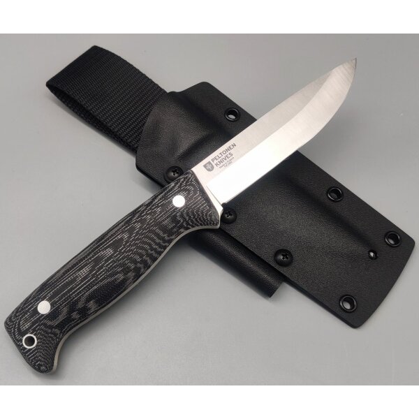 Peltonen Knives Puukko M07 Ranger Bushcraft Micarta Black 14C28N Kydexscheide