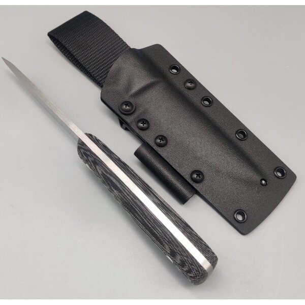 Peltonen Knives Puukko M07 Ranger Bushcraft Micarta Black 14C28N Kydexscheide