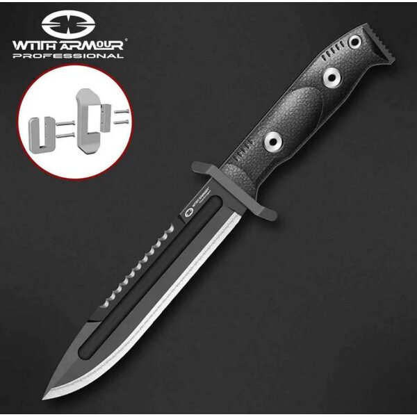 WithArmour Professional StormL-BK Outdoormesser WA Laminatstahl SCFG10