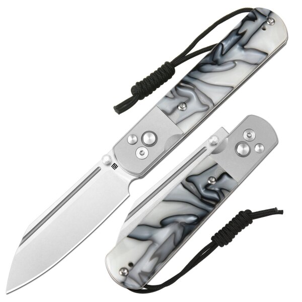 Artisan Cutlery ARTC1875P-WHA Holm V2 AR-RPM9 Stahl Acryl Black & White