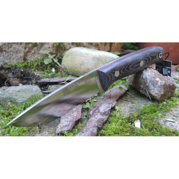 Joker Lynx N695 Stahl Micarta Griff Schwarz inkl. Lederscheide