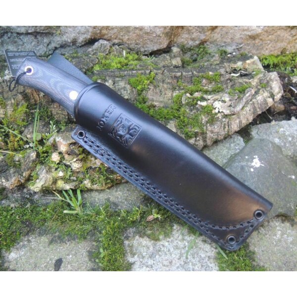 Joker Lynx N695 Stahl Micarta Griff Schwarz inkl. Lederscheide