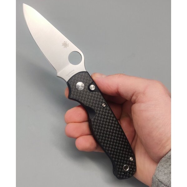 Spyderco ButtonUp Taschenmesser 8Cr13MoV Stahl Carbon/G10