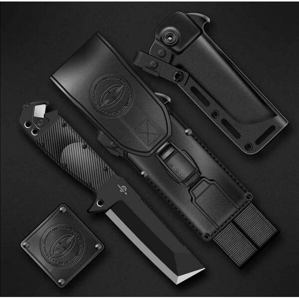 WithArmour Professional Preik Duty II-BK Tactical Knife Pry Knife D2 Stahl