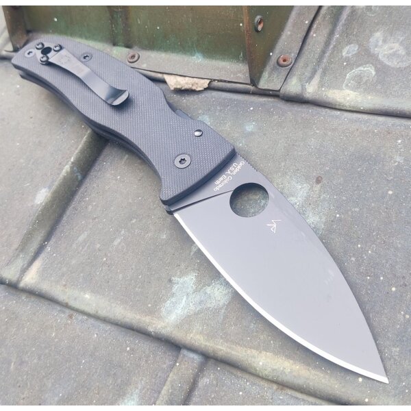 Spyderco Bodacious G10 Black Blade PlainEdge Compression Lock 01SP1277