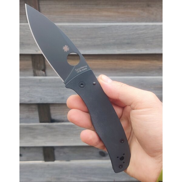 Spyderco Bodacious G10 Black Blade PlainEdge Compression Lock 01SP1277