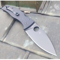 Spyderco Bodacious G10 Black Blade PlainEdge Compression...
