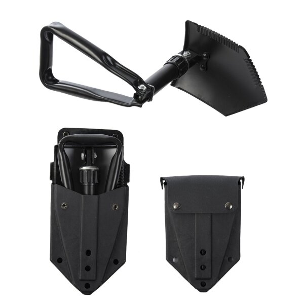 MIl-Tec US DREIFACHSPATEN M.TASCHE 2,5MM Klappspaten Spaten schwarz black