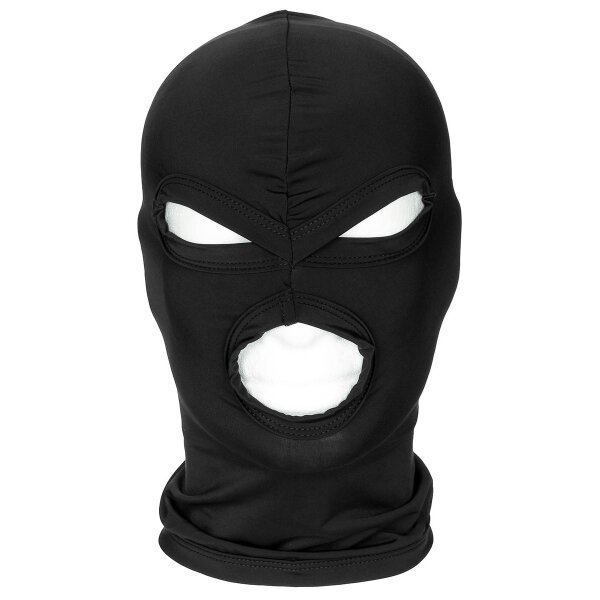 MFH Balaclava 3-Loch dünn schwarz Sturmhaube