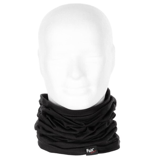 MFH Rundschal Merino Lite Schwarz Black Multifunktionsschal 100% Merino Wolle
